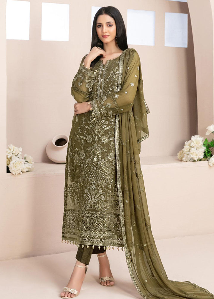 Nayara By Tawakkal Fabrics Embroidered Chiffon Suits Unstitched 3 Piece TWF23N D-8682 - Formal Collection