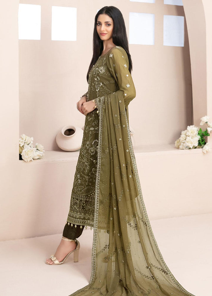 Nayara By Tawakkal Fabrics Embroidered Chiffon Suits Unstitched 3 Piece TWF23N D-8682 - Formal Collection