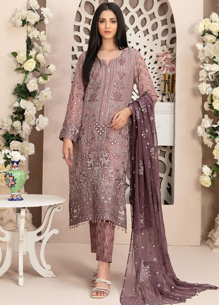 Nayara By Tawakkal Fabrics Embroidered Chiffon Suits Unstitched 3 Piece TWF23N D-8683 - Formal Collection