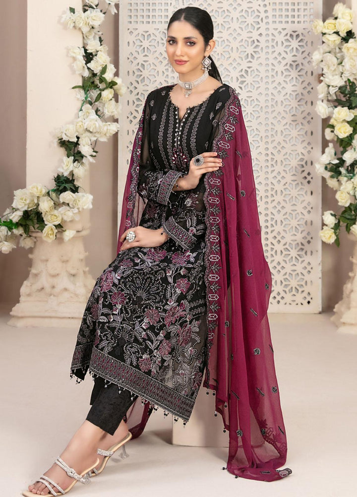 Nayara By Tawakkal Fabrics Embroidered Chiffon Suits Unstitched 3 Piece TWF23N D-8684 - Formal Collection