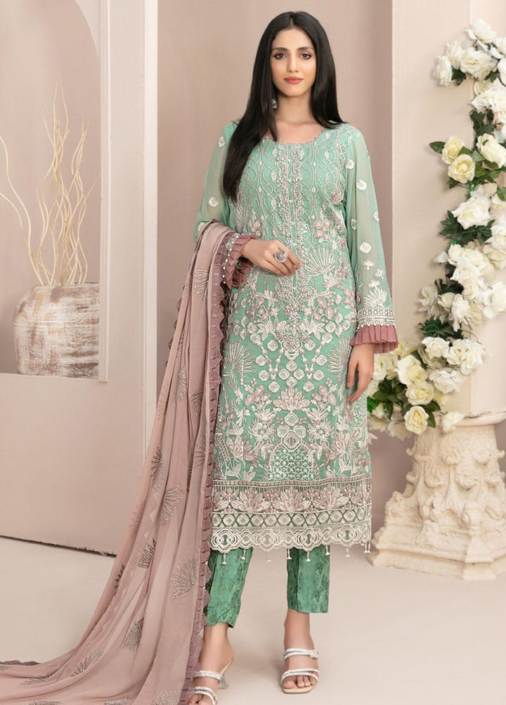 Nayara By Tawakkal Fabrics Embroidered Chiffon Suits Unstitched 3 Piece TWF23N D-8688 - Formal Collection