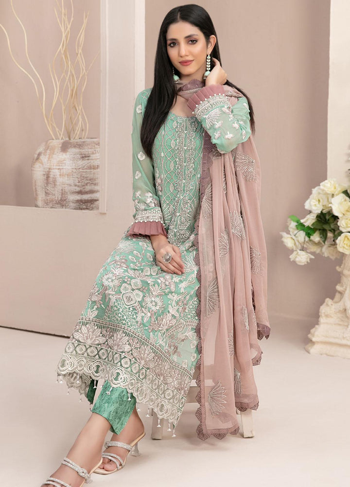 Nayara By Tawakkal Fabrics Embroidered Chiffon Suits Unstitched 3 Piece TWF23N D-8688 - Formal Collection