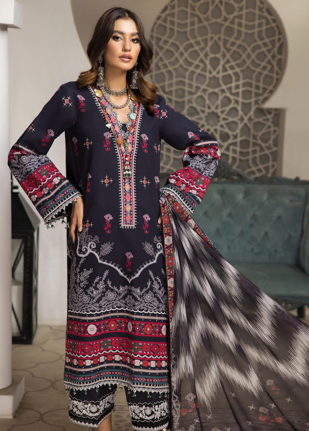 Naz Afreen by Anaya Embroidered Cambric Suits Unstitched 3 Piece AKC22NA AEC22-02 SAMARA - Festive Collection