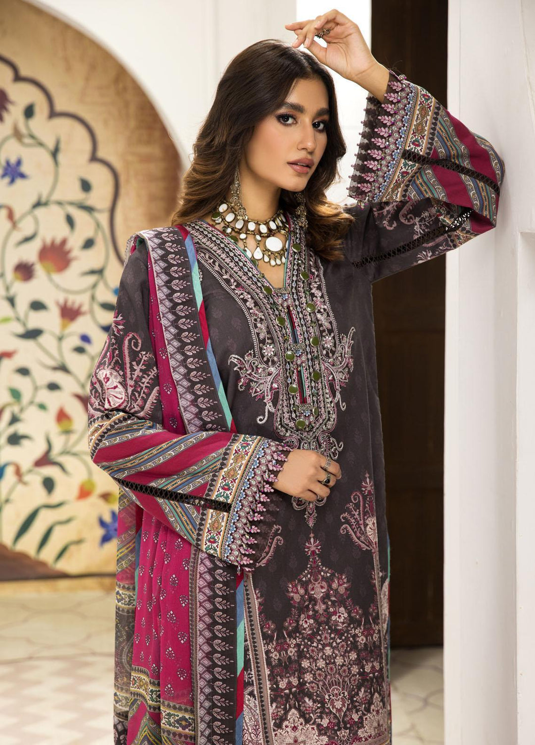 Naz Afreen by Anaya Embroidered Cambric Suits Unstitched 3 Piece AKC22NA AEC22-04 SASHEEN - Festive Collection