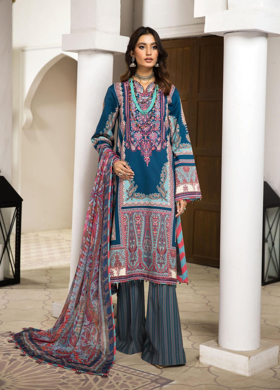 Naz Afreen by Anaya Embroidered Cambric Suits Unstitched 3 Piece AKC22NA AEC22-05 MIRAYA - Festive Collection