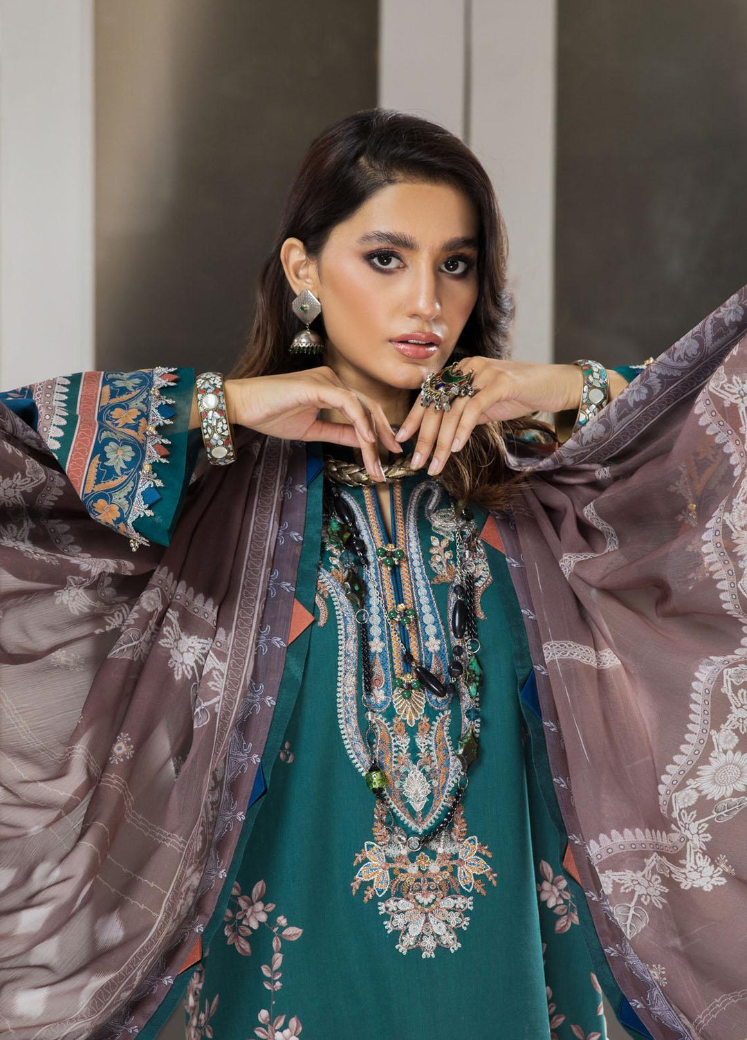 Naz Afreen by Anaya Embroidered Cambric Suits Unstitched 3 Piece AKC22NA AEC22-08 JASMINA - Festive Collection