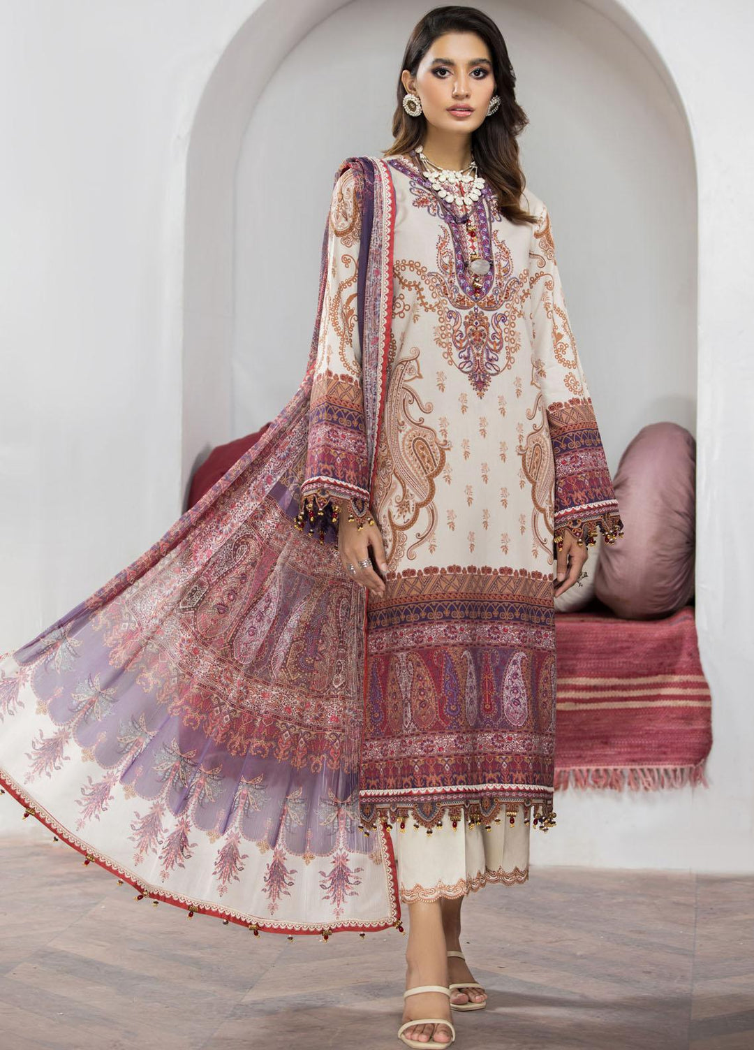Naz Afreen by Anaya Embroidered Cambric Suits Unstitched 3 Piece AKC22NA AEC22-09 SULEMA - Festive Collection