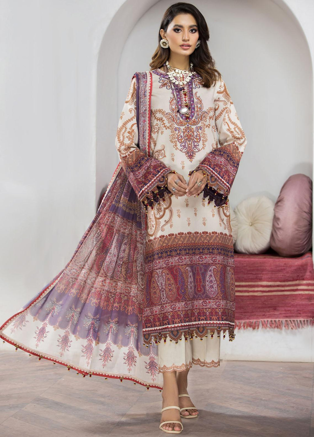 Naz Afreen by Anaya Embroidered Cambric Suits Unstitched 3 Piece AKC22NA AEC22-09 SULEMA - Festive Collection