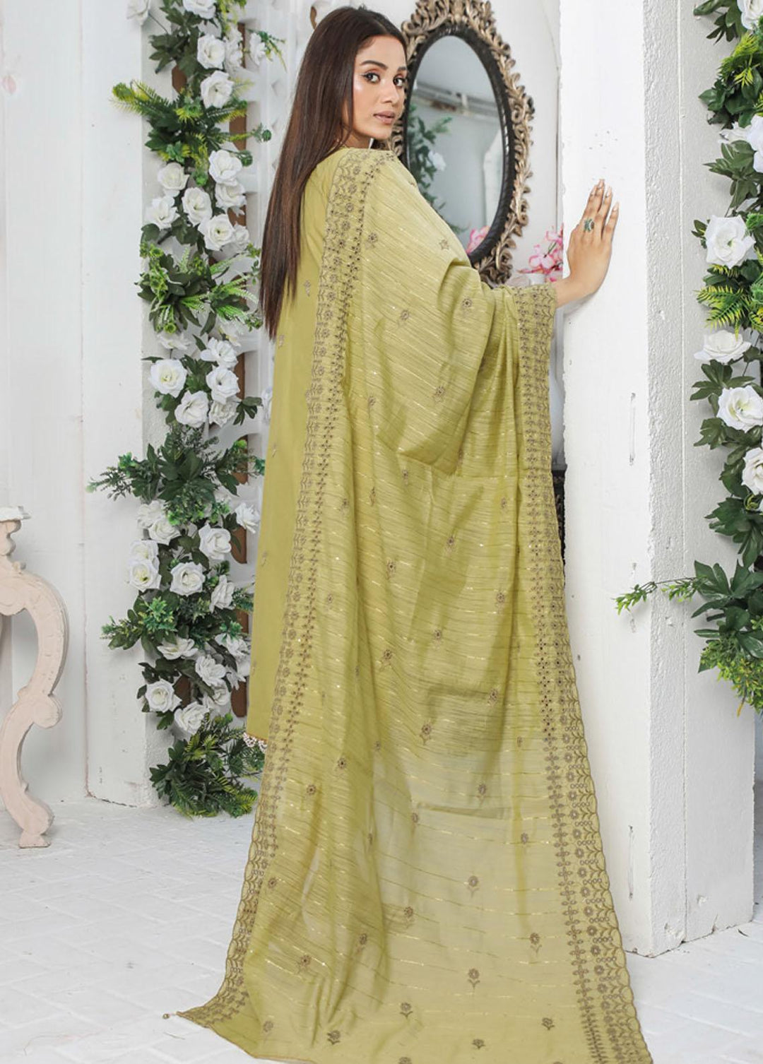 Nazakat By MTF Embroidered Chikankari Suits Unstitched 3 Piece MTF23N 01 - Summer Collection