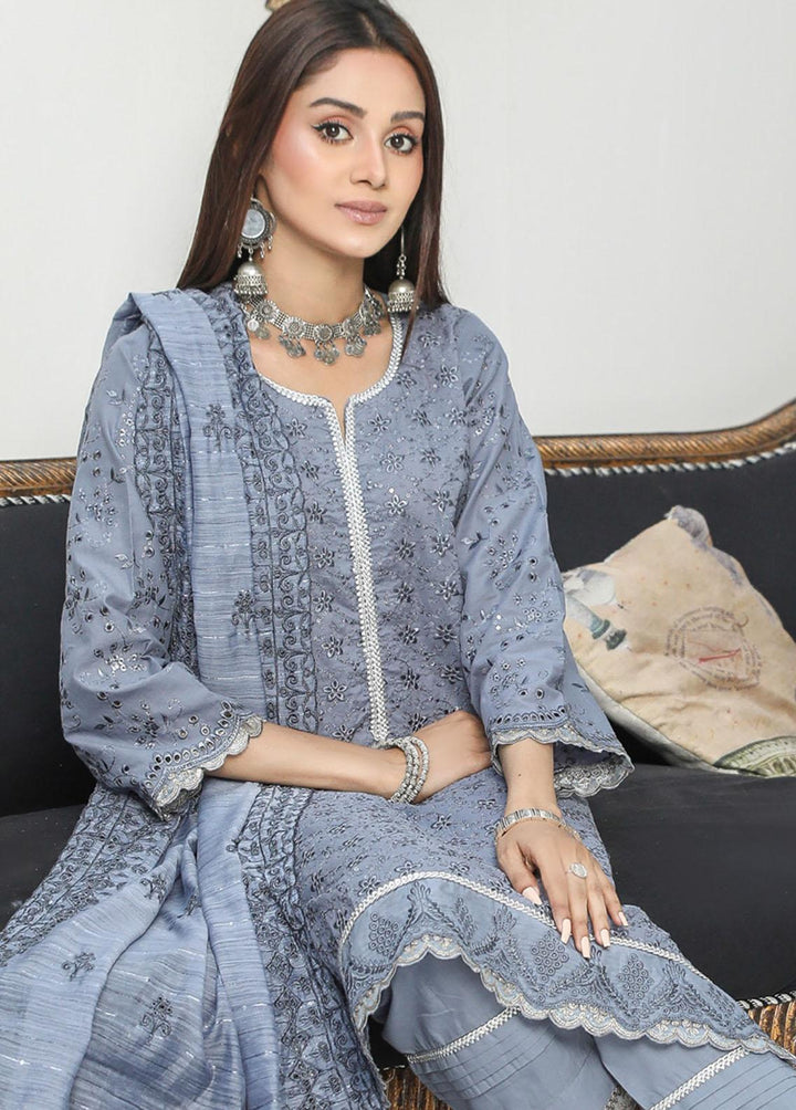 Nazakat By MTF Embroidered Chikankari Suits Unstitched 3 Piece MTF23N 03 - Summer Collection