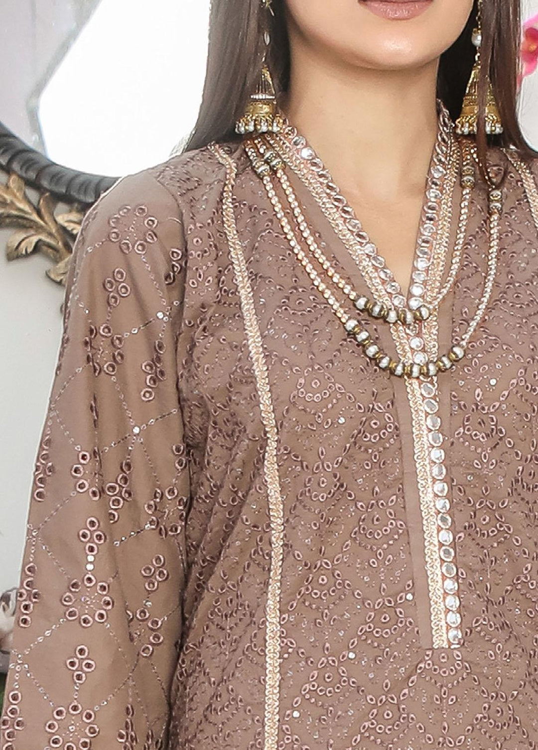 Nazakat By MTF Embroidered Chikankari Suits Unstitched 3 Piece MTF23N 05 - Summer Collection