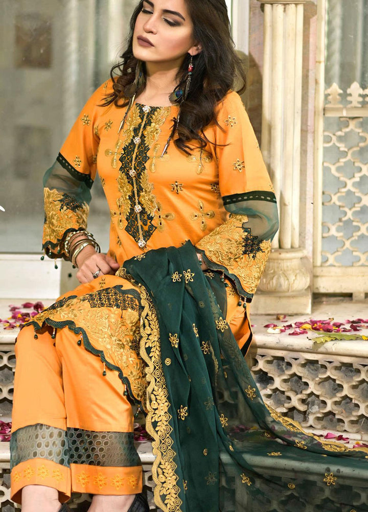 Nazia Malik Chikankari Lawn Suits Unstitched 3 Piece NZM21L 03-Glory - Luxury Collection