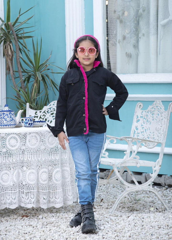 Nazmina Denim Stylish Jackets for Girls -  TDK-14 Charcoal Tint Jacket