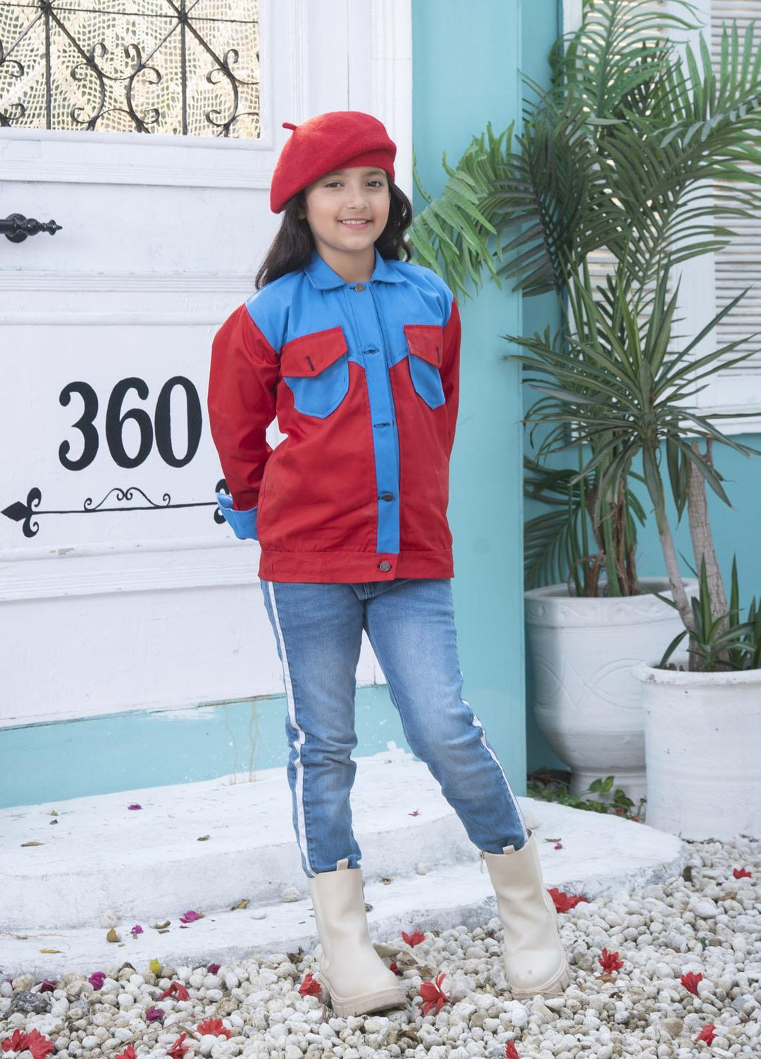 Nazmina Denim Stylish Jackets for Girls -  TDK-08 Twofold Coloured Jacket