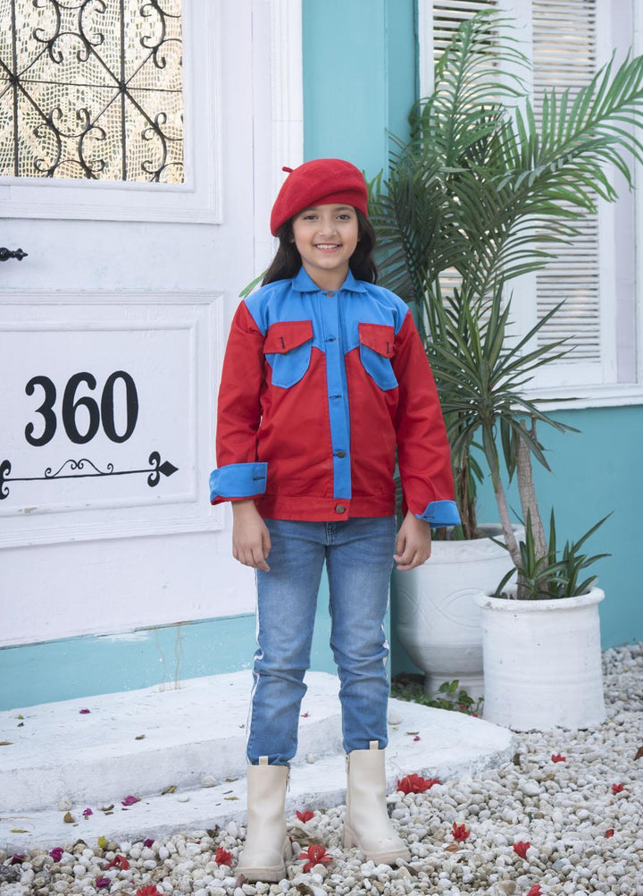 Nazmina Denim Stylish Jackets for Girls -  TDK-08 Twofold Coloured Jacket