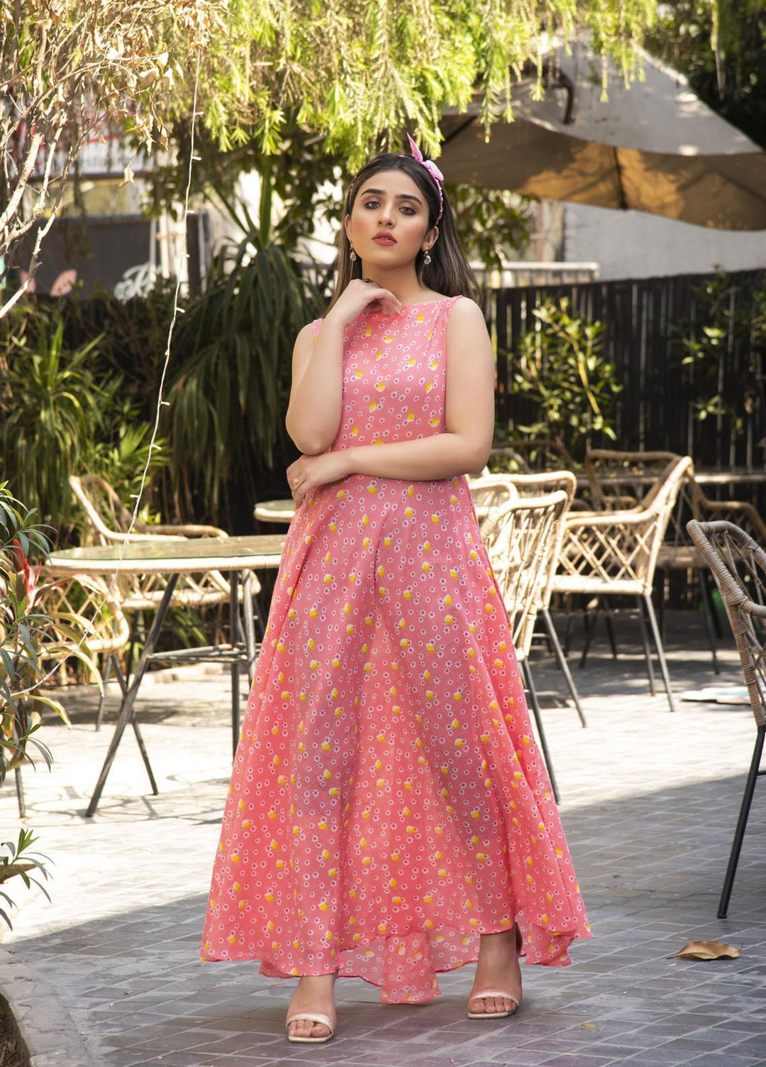 Nazmina Pret  Lawn Western Dress FR-610 PINK SHINE