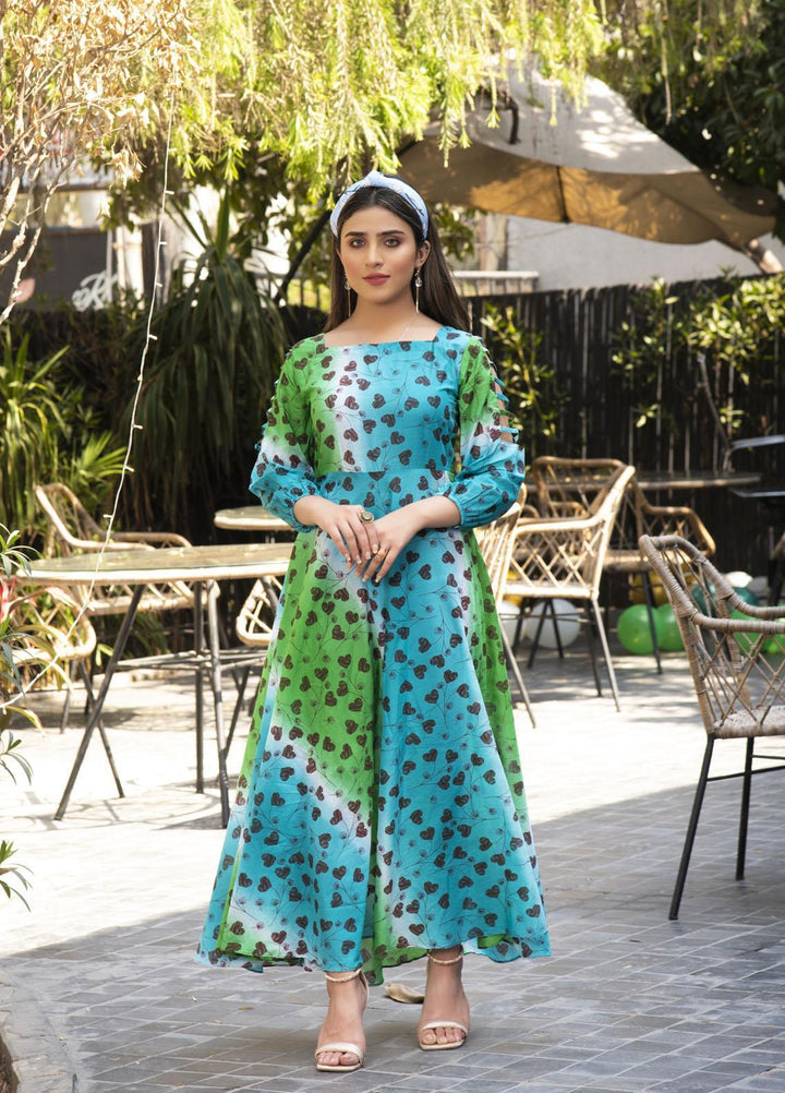 Nazmina Pret  Lawn Western Dress FR-603 COAL HEARTS