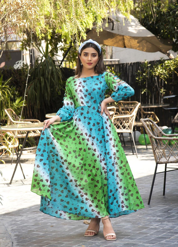 Nazmina Pret  Lawn Western Dress FR-603 COAL HEARTS