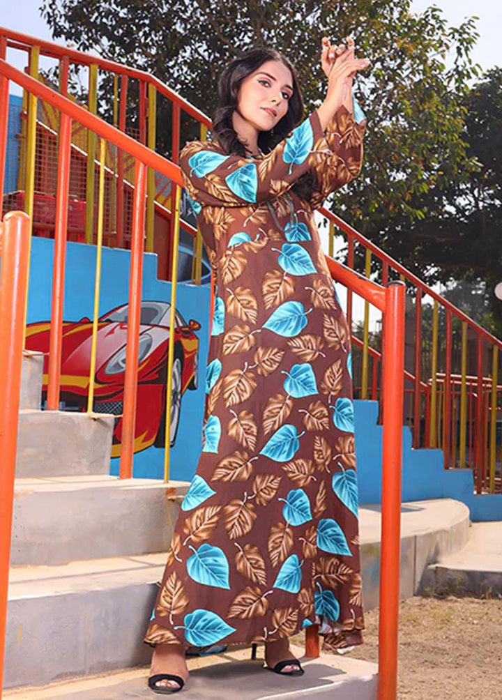 Nazmina Pret Printed Linen Frocks FR-716 Caroline Foliole