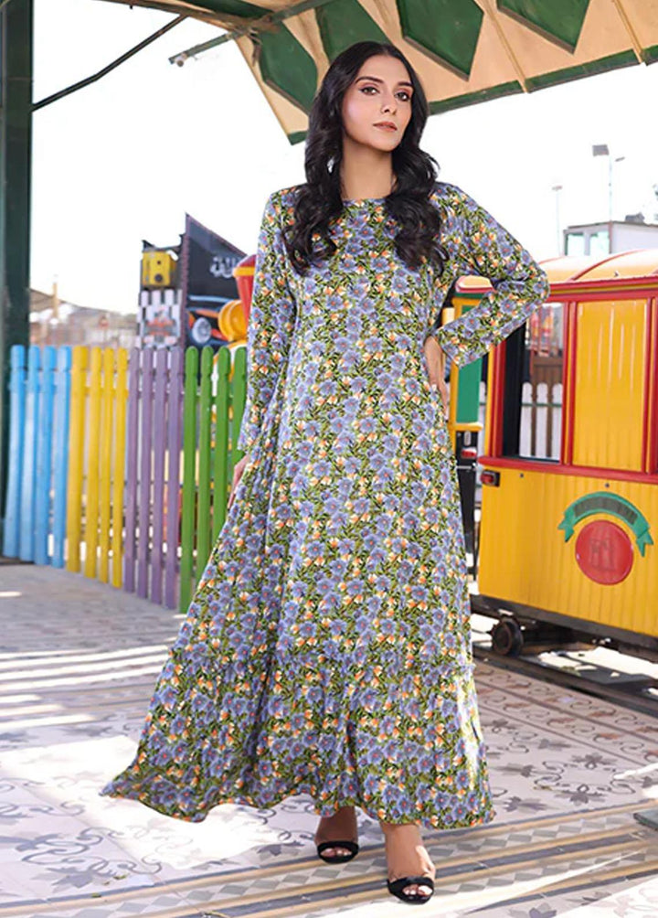 Nazmina Pret Printed Linen Frocks FR-728 Sunny Graphite