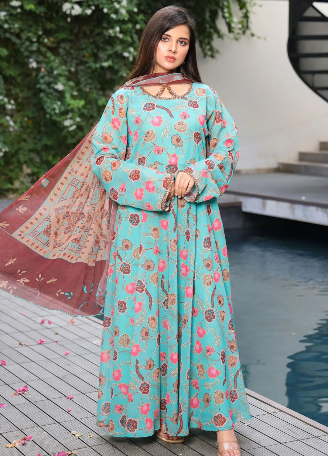 Nazmina Pret Casual Chiffon 2 Piece Frock FRT-82