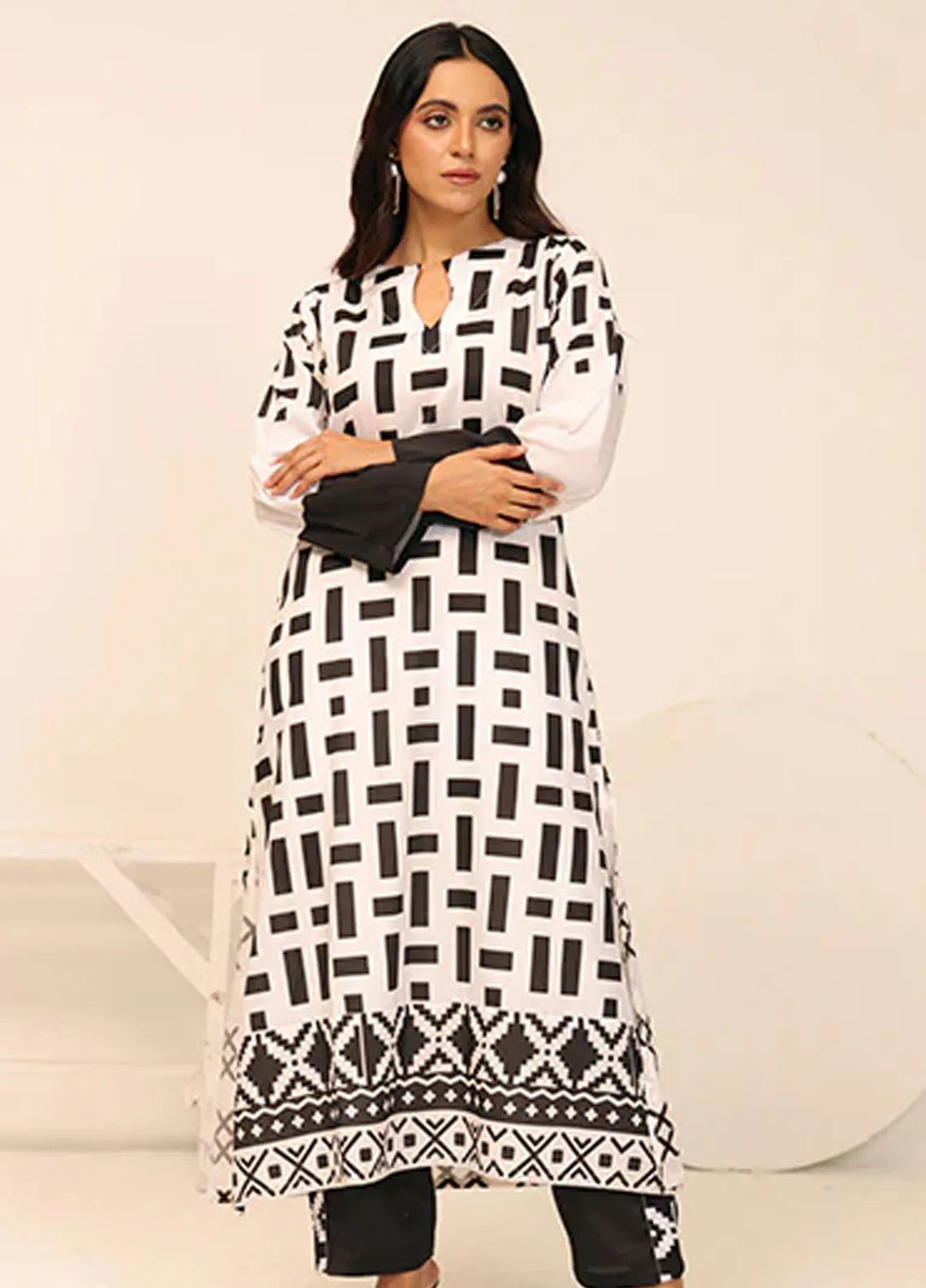 Nazmina Pret Casual Crepe 2 Piece Suit Aura CF-12