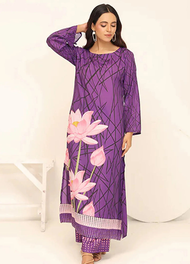 Nazmina Pret Casual Crepe 2 Piece Suit Countryside Bloom CF-02