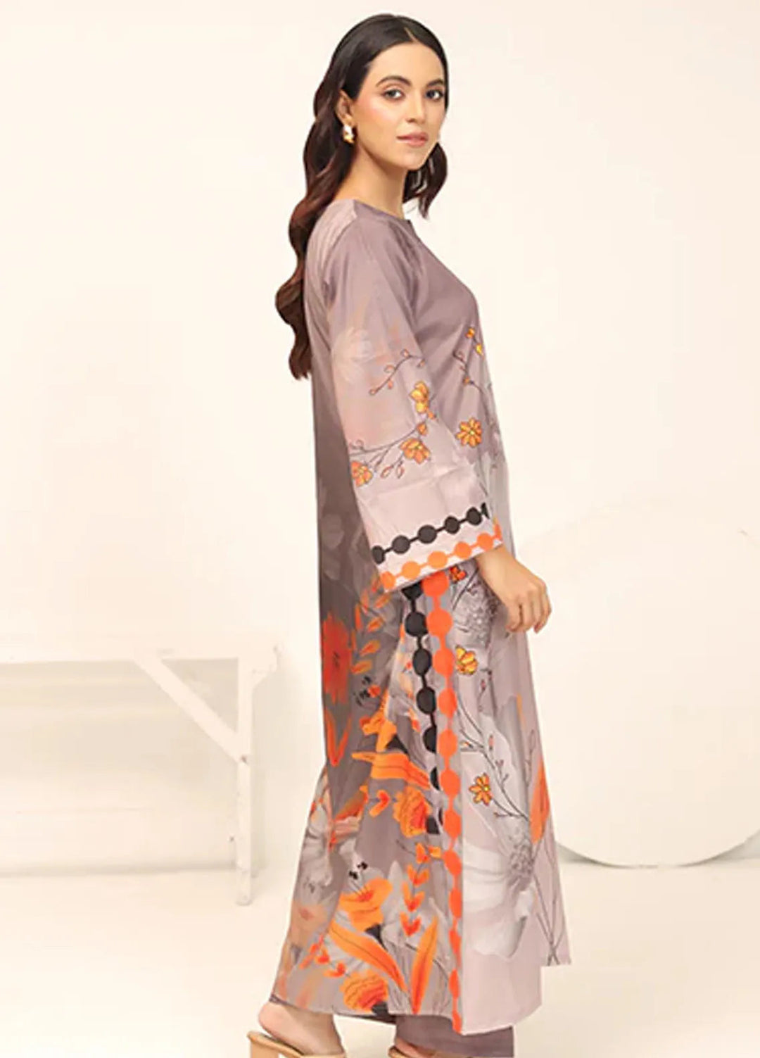 Nazmina Pret Casual Crepe 2 Piece Suit Desert Rose CF-08