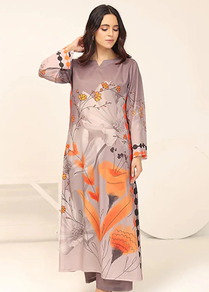 Nazmina Pret Casual Crepe 2 Piece Suit Desert Rose CF-08