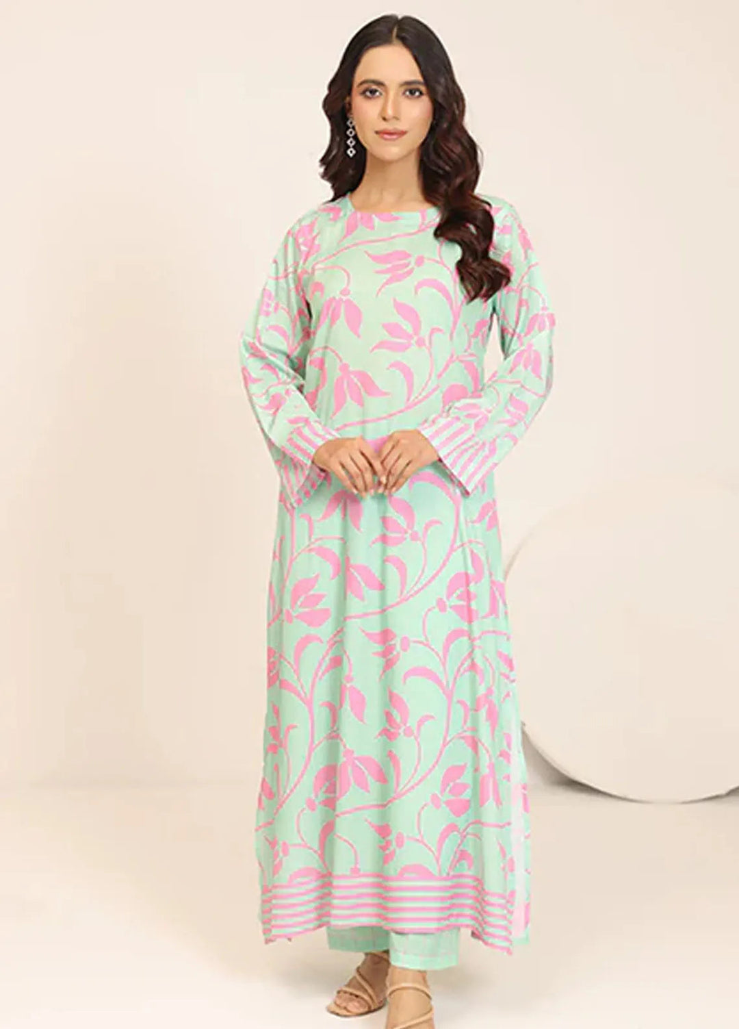 Nazmina Pret Casual Crepe 2 Piece Suit Enchanted Prairie CF-14