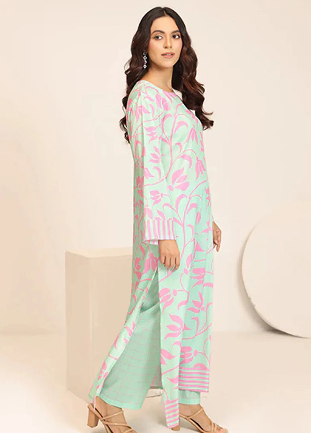 Nazmina Pret Casual Crepe 2 Piece Suit Enchanted Prairie CF-14