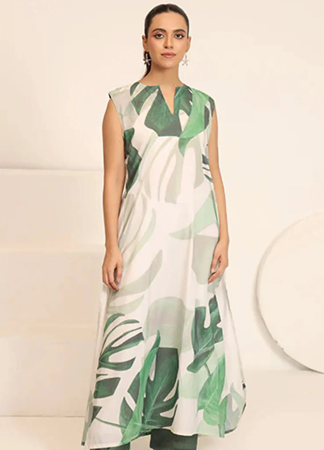 Nazmina Pret Casual Crepe 2 Piece Suit Floral Haven CF-19