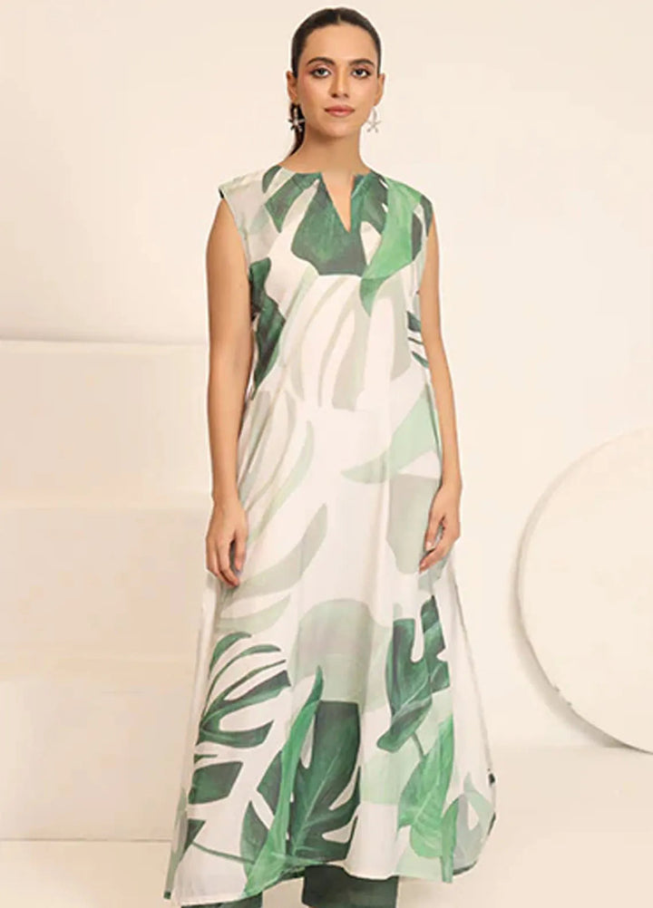 Nazmina Pret Casual Crepe 2 Piece Suit Floral Haven CF-19