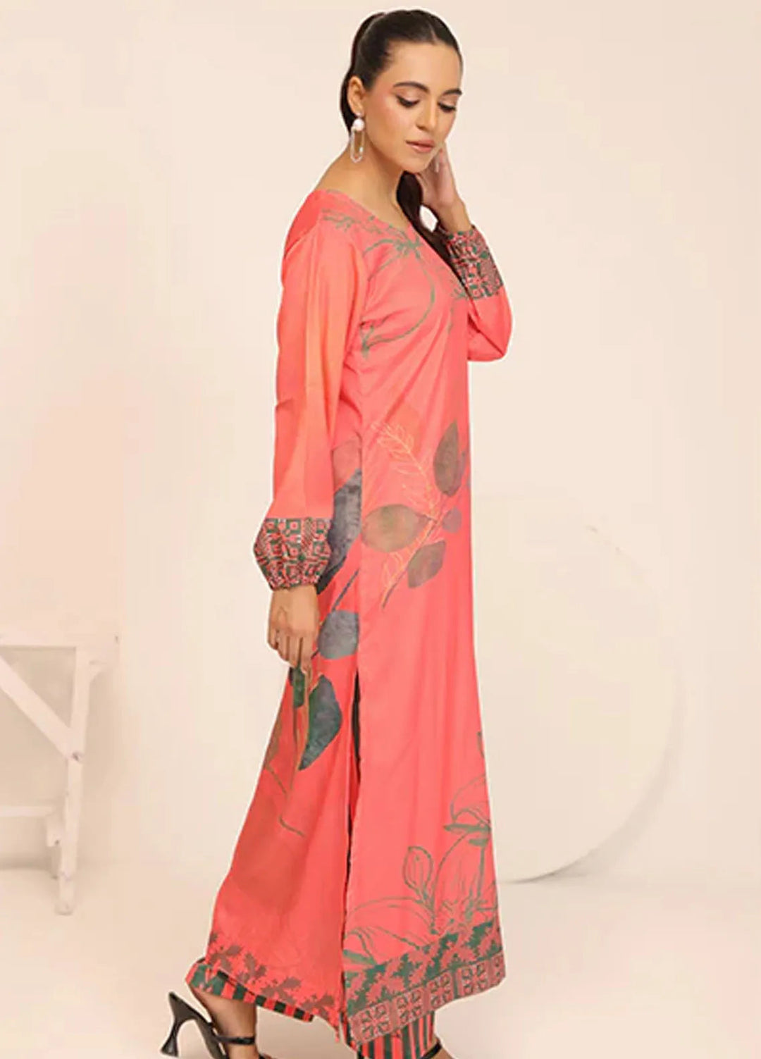 Nazmina Pret Casual Crepe 2 Piece Suit Hoop CF-15