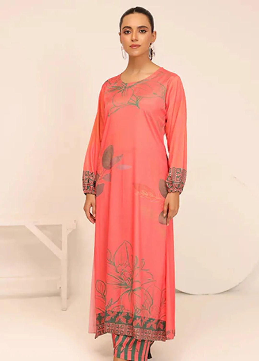 Nazmina Pret Casual Crepe 2 Piece Suit Hoop CF-15