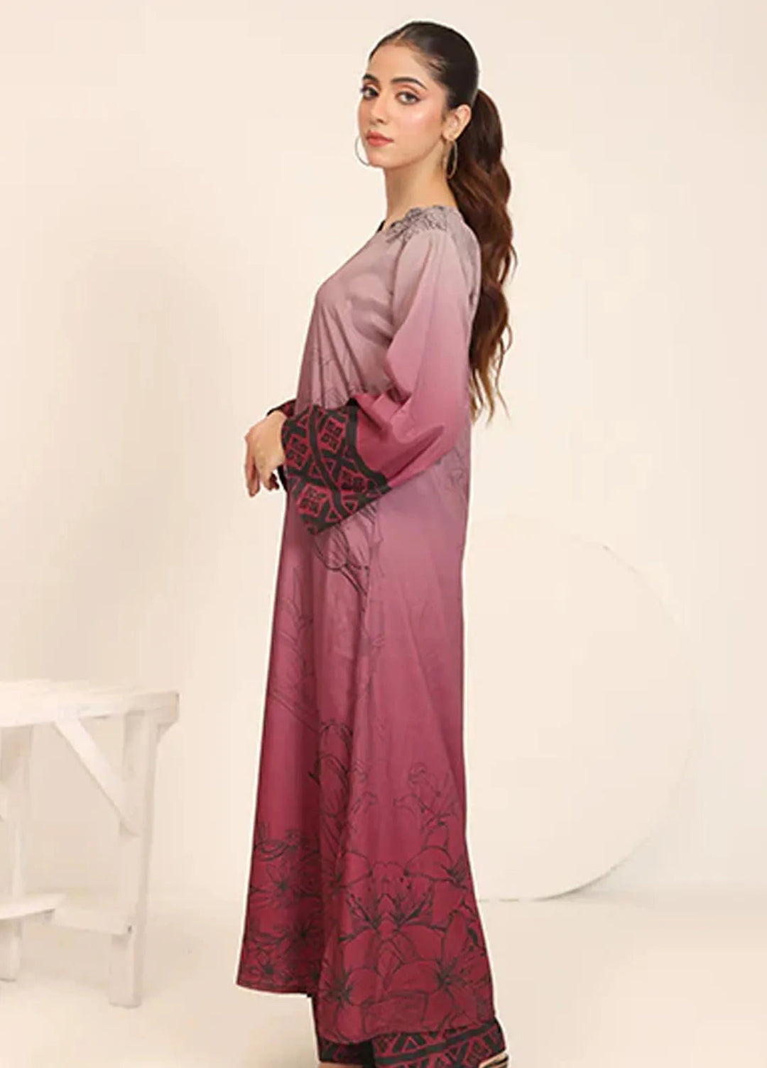 Nazmina Pret Casual Crepe 2 Piece Suit Horizon Bloom CF-16