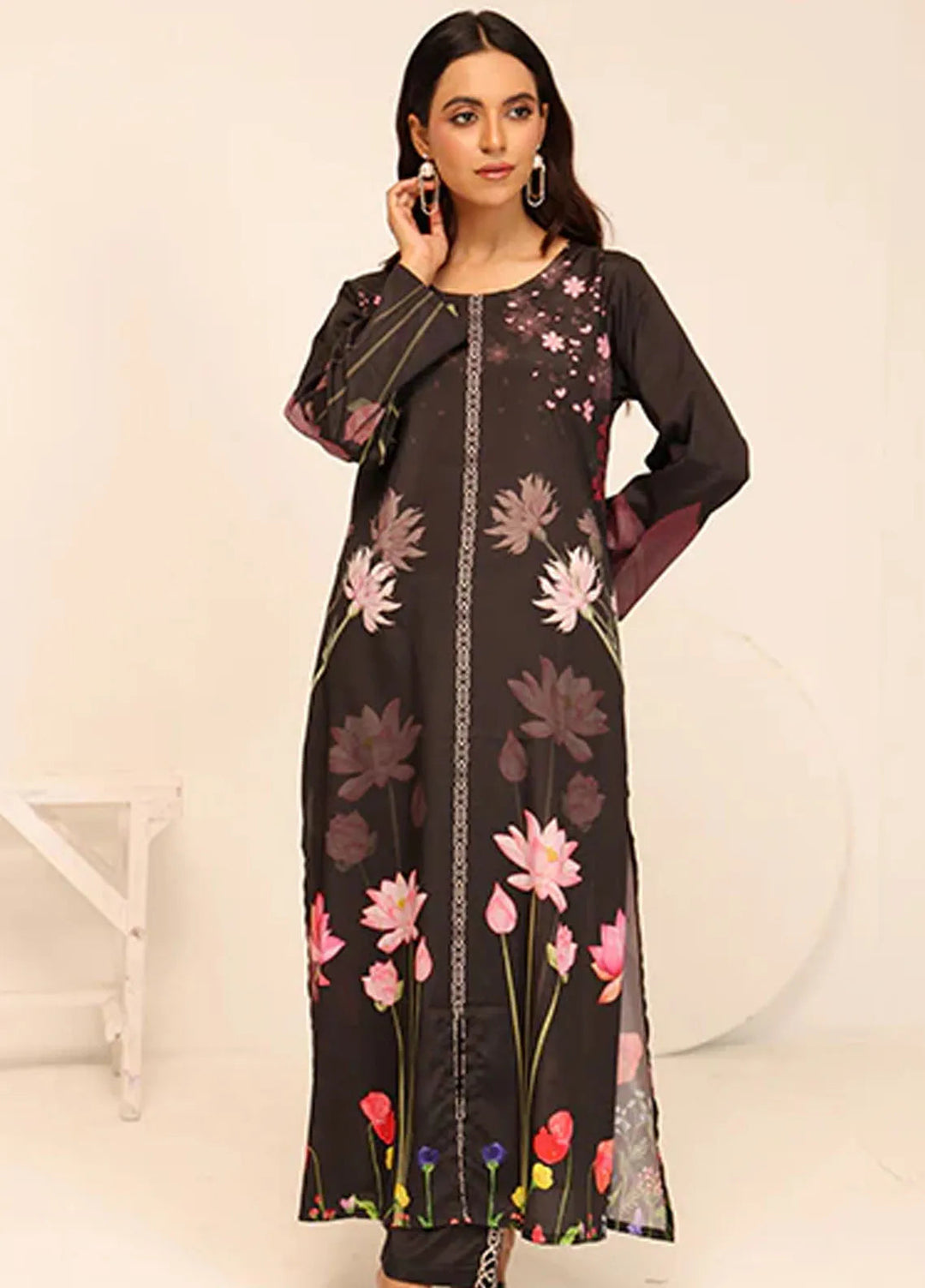 Nazmina Pret Casual Crepe 2 Piece Suit Sienna CF-13