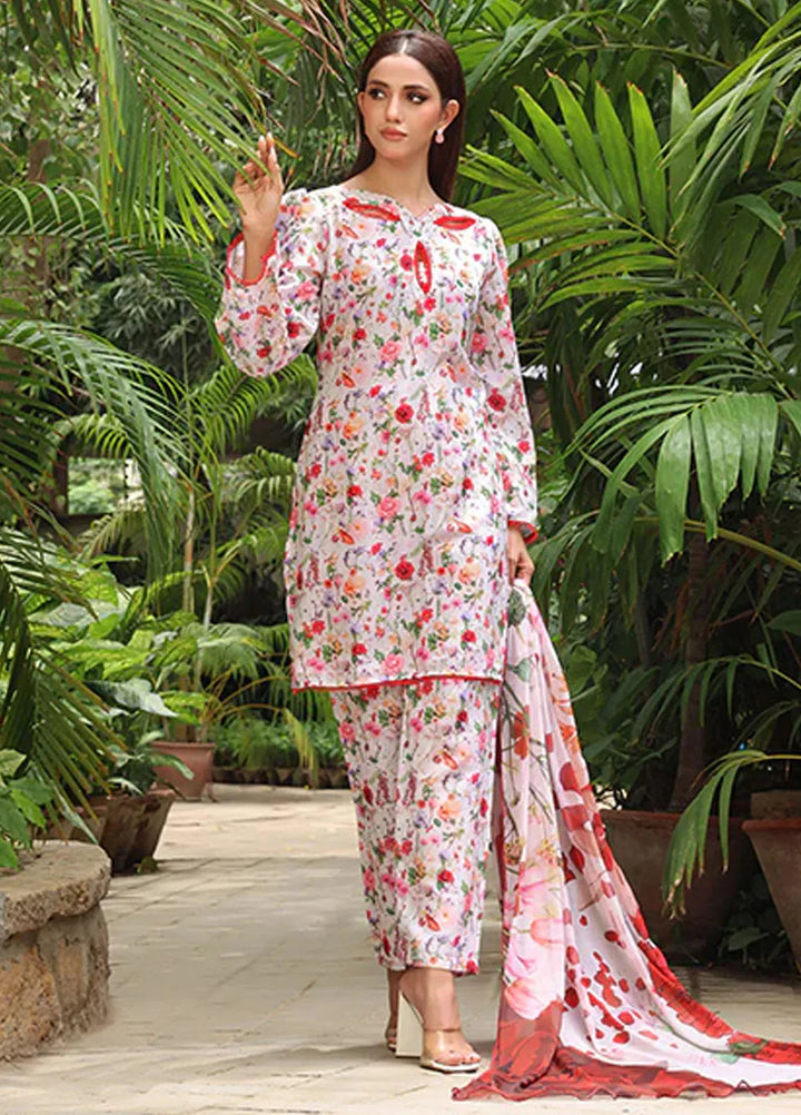 Nazmina Pret Casual Swiss Lawn 3 Piece Suit Idyllic LD-07