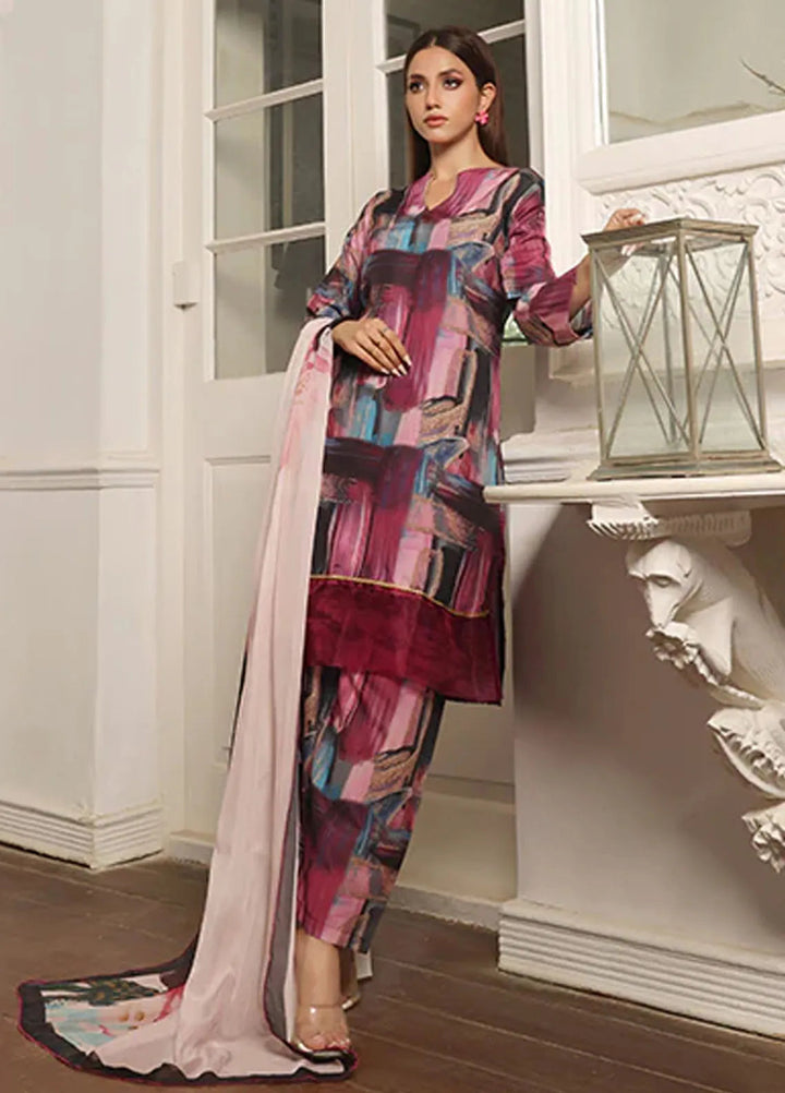 Nazmina Pret Casual Swiss Lawn 3 Piece Suit Limerence LD-08