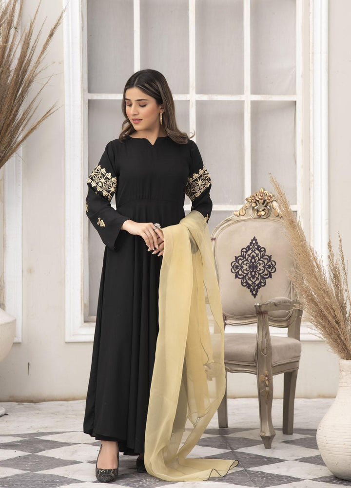 Nazmina Pret  Georgette 3 Piece Dress DREAMY GLINT GOLD NE-49