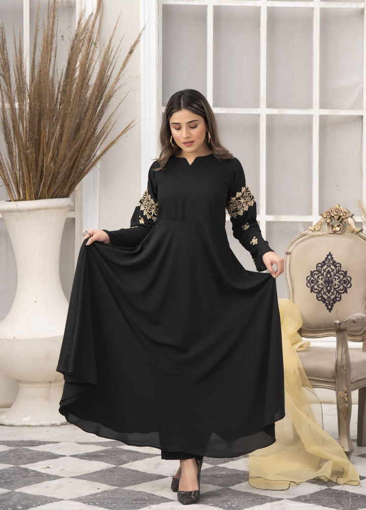 Nazmina Pret  Georgette 3 Piece Dress DREAMY GLINT GOLD NE-49