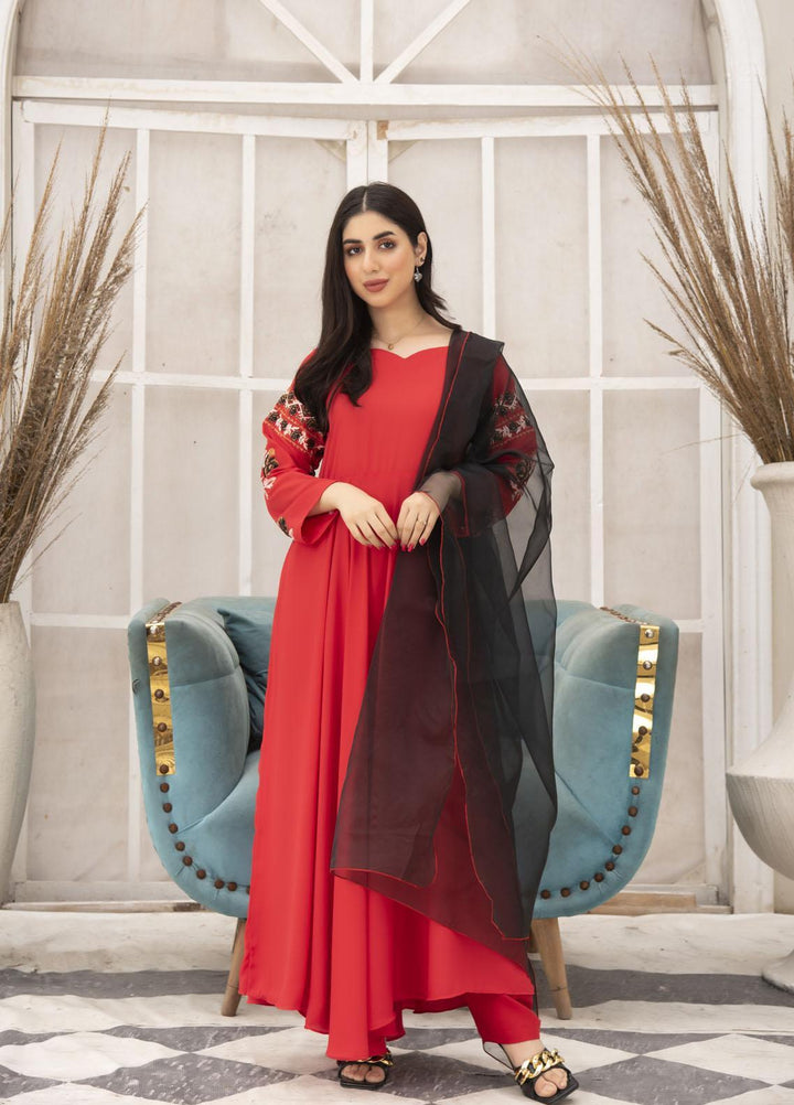 Nazmina Pret  Georgette 3 Piece Dress Rosylicious NE-50
