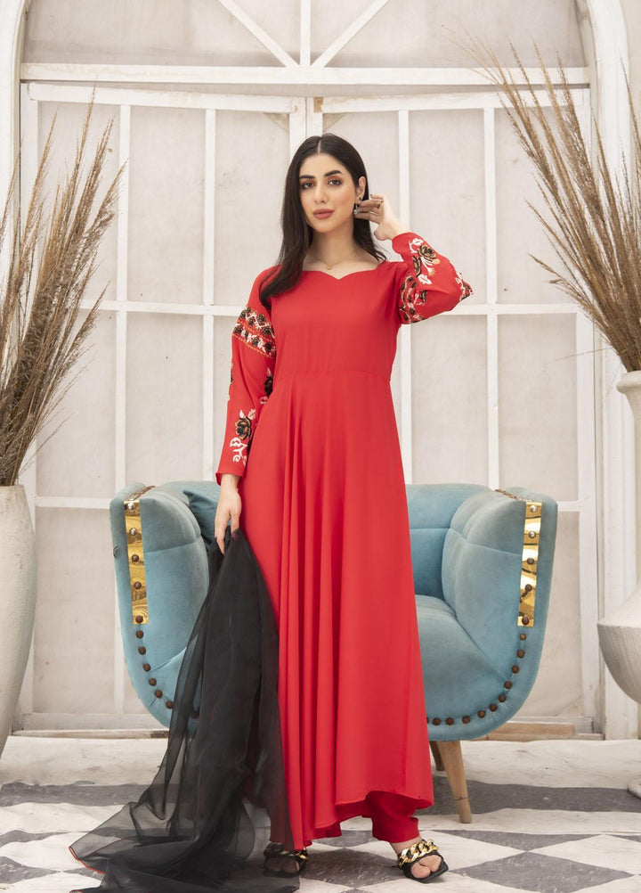 Nazmina Pret  Georgette 3 Piece Dress Rosylicious NE-50