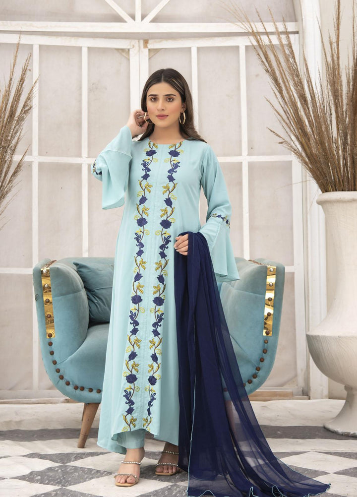 Nazmina Pret  Georgette 3 Piece Dress ICE WAVES NE-45