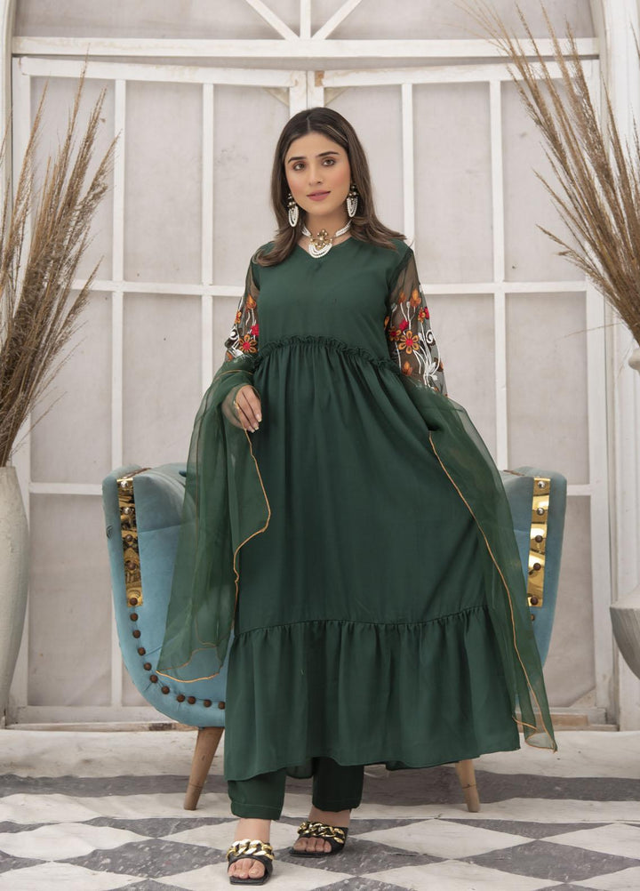 Nazmina Pret  Georgette 3 Piece Dress AQUAMARINE NE-47