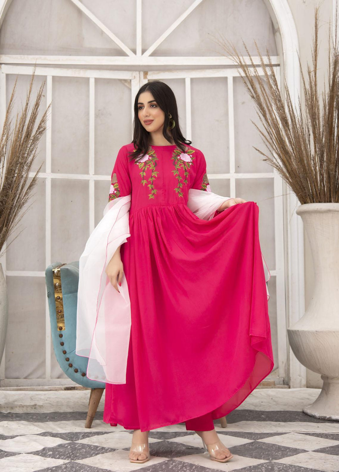 Nazmina Pret  Georgette 3 Piece Dress GLORIOUS NE-46