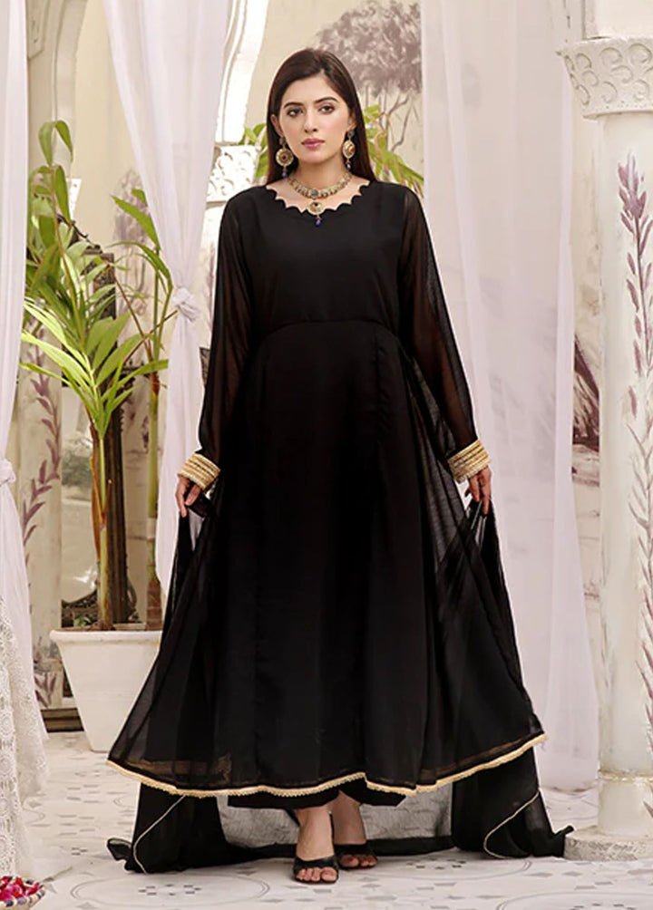 Nazmina Pret Fancy  3 Piece Suit Black Charm