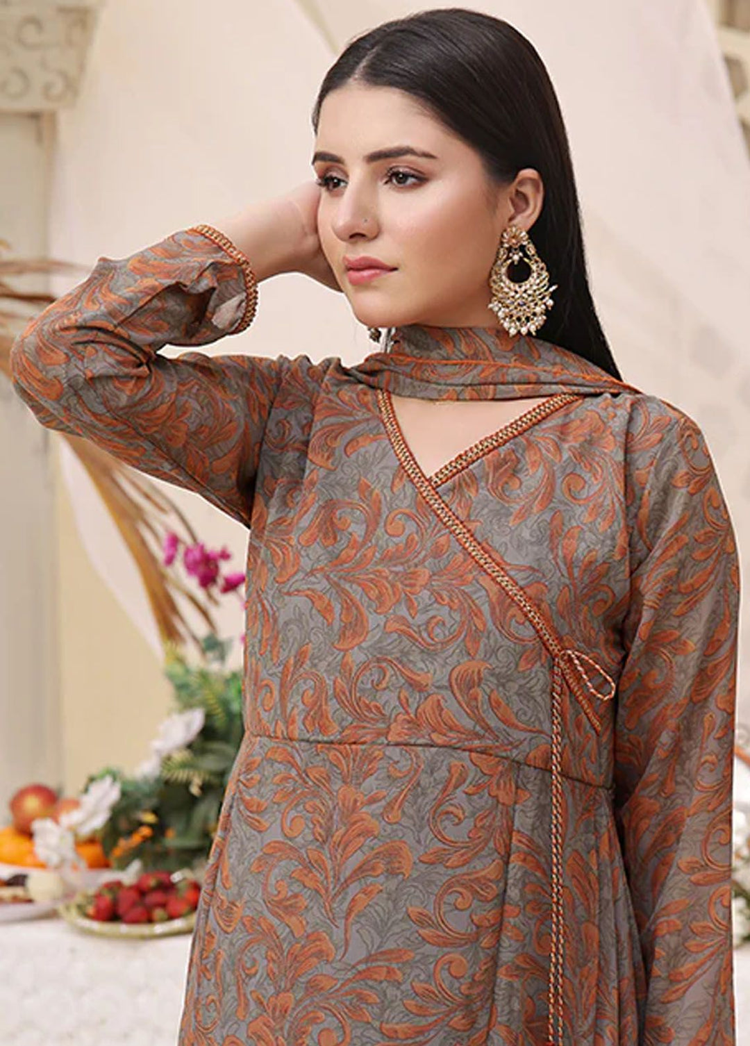 Nazmina Pret Fancy  3 Piece Suit Enchanted Moss