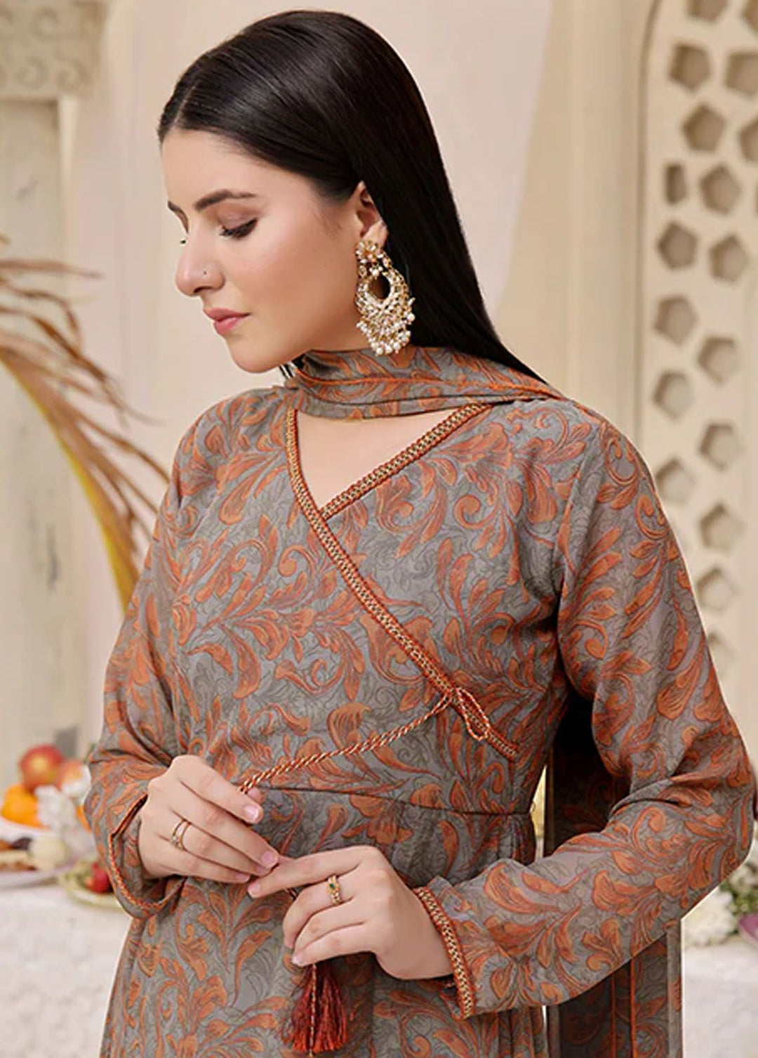 Nazmina Pret Fancy  3 Piece Suit Enchanted Moss