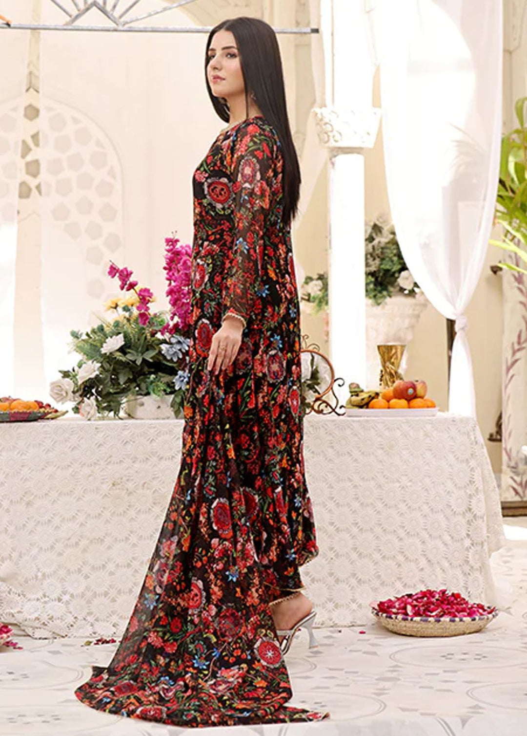 Nazmina Pret Fancy  3 Piece Suit Floral Fantasy